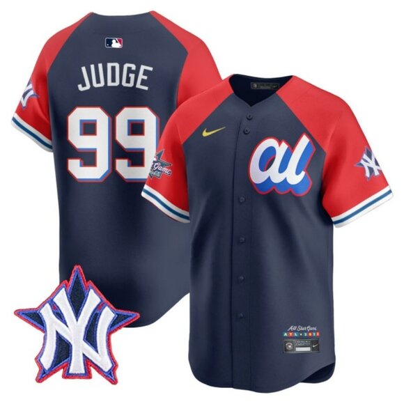 Mens Youths Kids Womens Aaron Judge Navy Red 2025 All Star Jersey Stitched